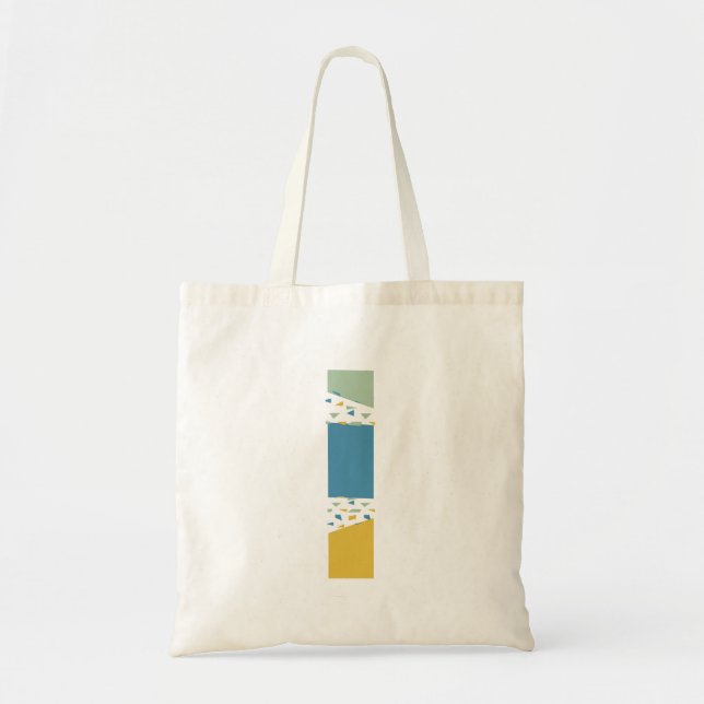 Modern Abstract Letter L Monogram Initial Tote Bag (Front)