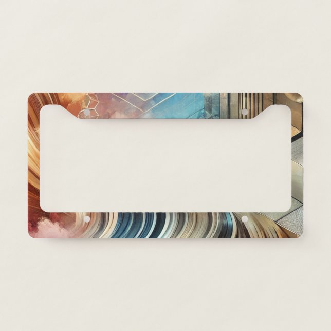 Modern Abstract License Plate Frame (Front)