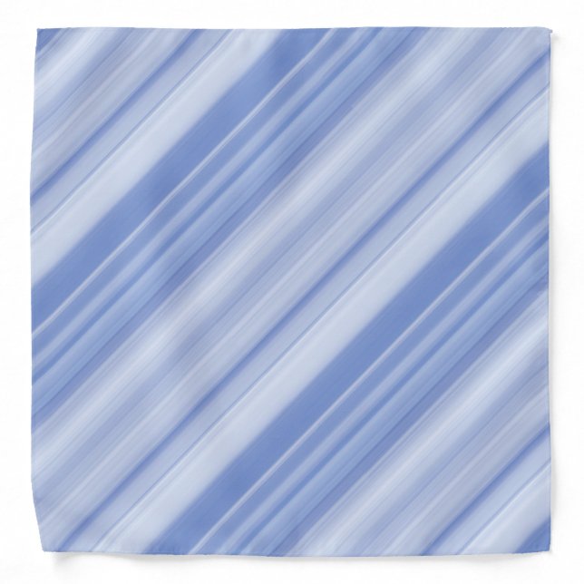   Modern Abstract Light Blue Unisex Pastel Striped Bandana (Front)