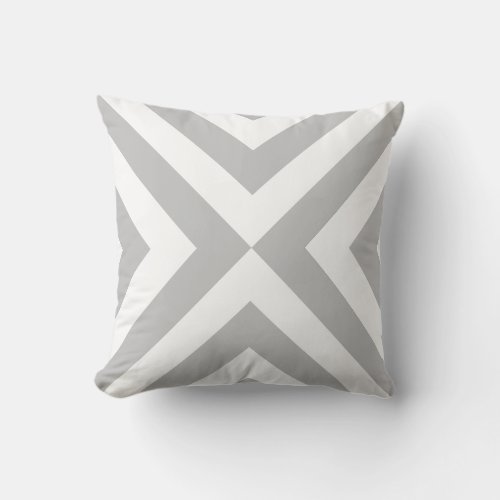 Modern Abstract Light Gray  White Throw Pillow