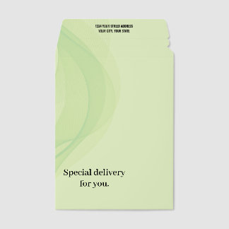 Modern Abstract Light Pastel Green Background Envelope Mailers