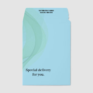 Modern Abstract Light Sky Blue Background Envelope Mailers