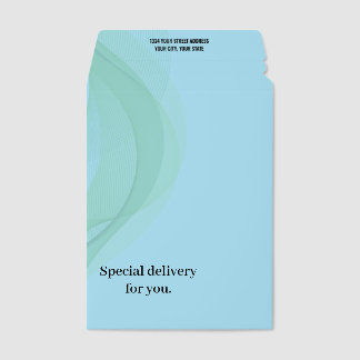 Modern Abstract Light Sky Blue Background Envelope Mailers