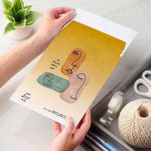 Modern Abstract Line Art Design Business Envelope Mailers