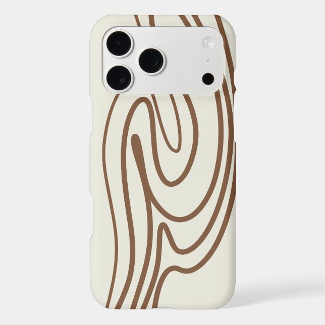 Modern Abstract Line Art iPhone Case – Minimalist  (Back)