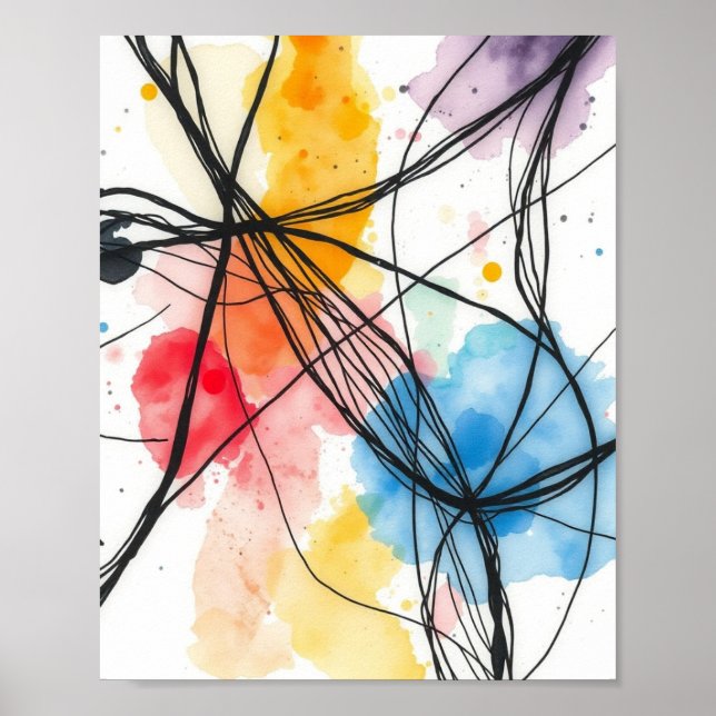 Modern Abstract Line Art Wall Prints (Front)