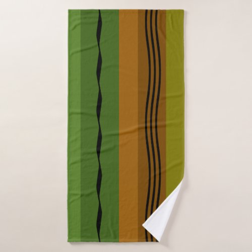modern abstract line pattern bath towel