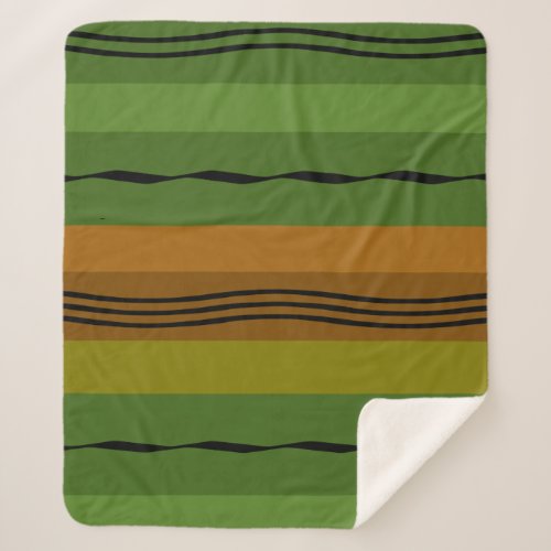 modern abstract line pattern sherpa blanket