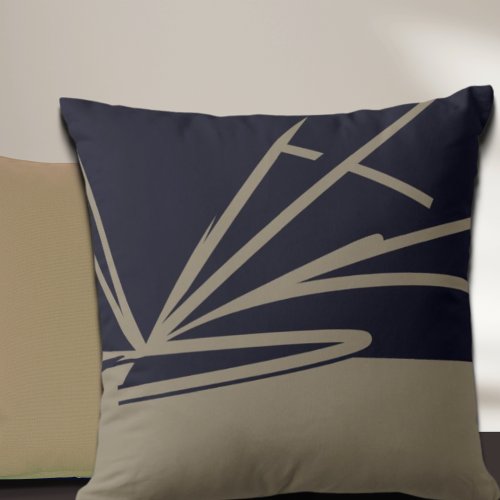 Modern Abstract Linear Color Block Throw Pillow