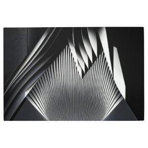 Modern Abstract Lines 3D Architecture Metal Print