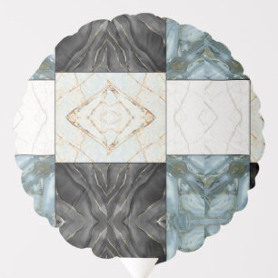 Modern Abstract Marble Agate Geometric Block Balloon