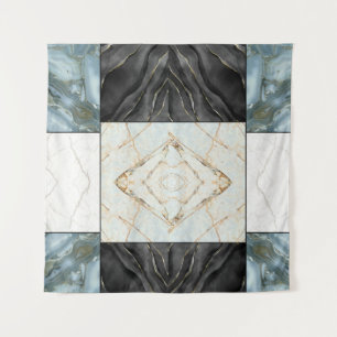 Modern Abstract Marble Agate Geometric Block Tapestry