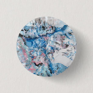 Modern Abstract Marble Look Pink Blue Purple Button