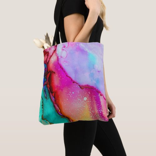 Modern Abstract Marble Look Watercolor Tote Bag