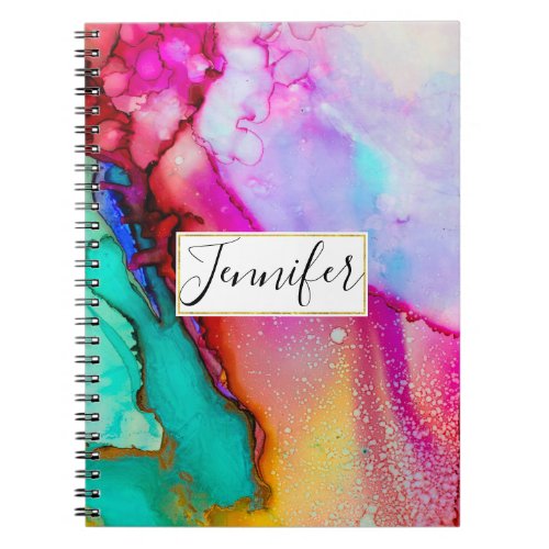 Modern Abstract Marble Watercolor Design Notebook