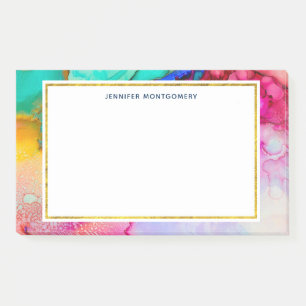 Modern Abstract Marble Watercolor Design Post-it Notes