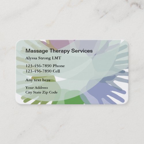 Modern Abstract Massage Business Cards