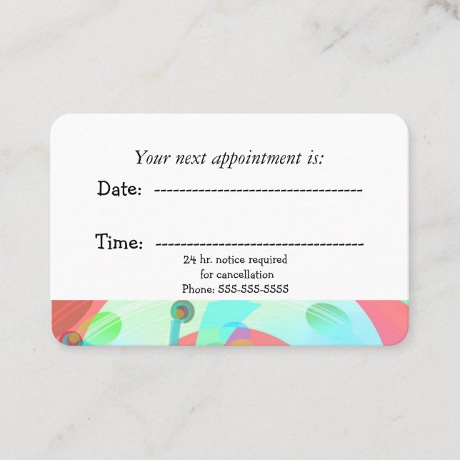 Modern Abstract Medical Appointment Card (Front)