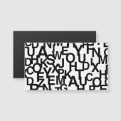 Modern, abstract, messy pattern with letters (Front/Back)