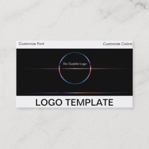 Modern Abstract Metallic Circle Logo Business Card