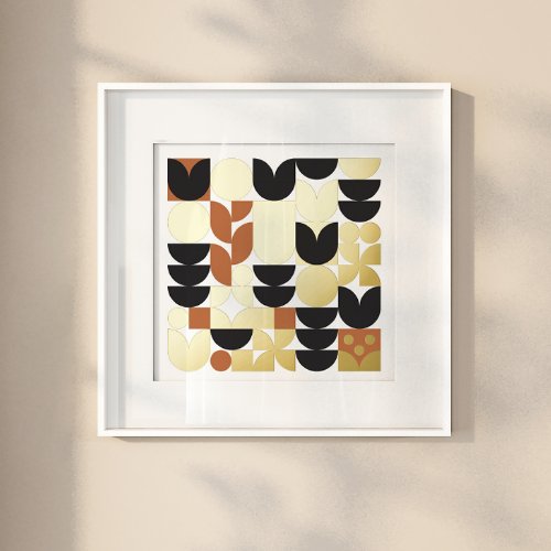 Modern Abstract mid_century flower Pattern Foil Prints