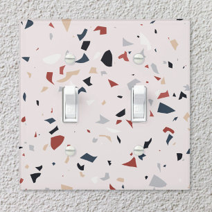 Modern Abstract Mid Century Terrazzo Pattern Light Switch Cover