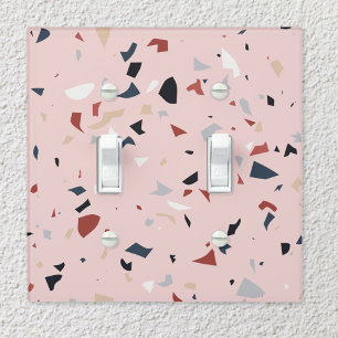 Modern Abstract Mid Century Terrazzo Pattern Light Switch Cover