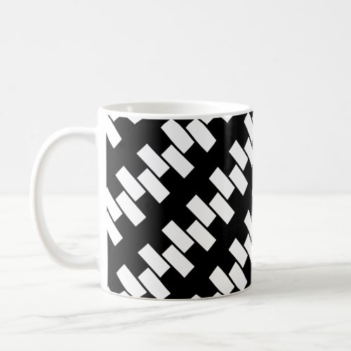 Modern Abstract Minimal Rectangles Scandi Pattern Coffee Mug