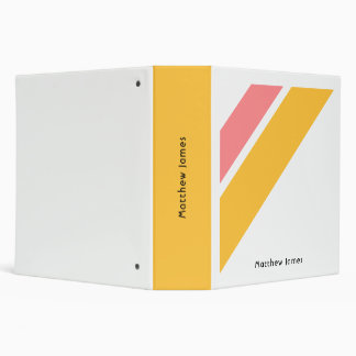 Modern Abstract Minimalist Geometric 3 Ring Binder