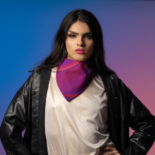 Modern Abstract Minimalist Red Purple Swirl Bandana