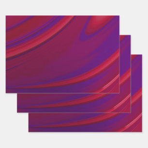 Modern Abstract Minimalist Red Purple Swirl Wrapping Paper Sheets