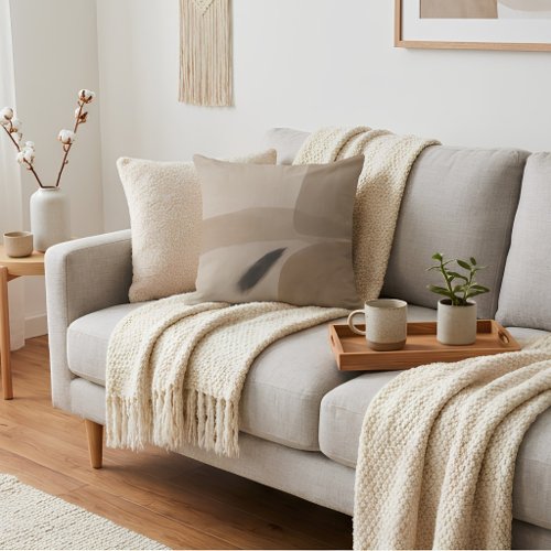 Modern abstract minimalist Scandinavian  Throw Pillow