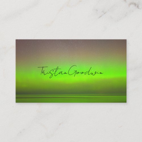 Modern Abstract Minimalist Script Name Business Card