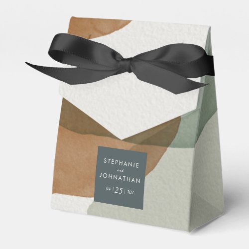 Modern Abstract Minimalistic Wedding Favor Boxes