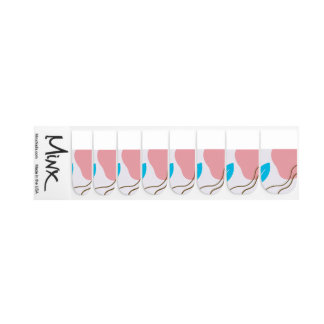 "Modern Abstract Minx Nails | Pink & Sky Blue" Nail Art