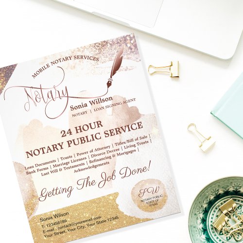 Modern Abstract Mobile Notary  Loan Signing  Flyer