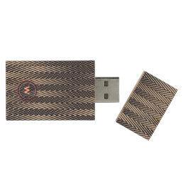  Modern Abstract Moir&#233; Effect Pattern Personalized Wood Flash Drive