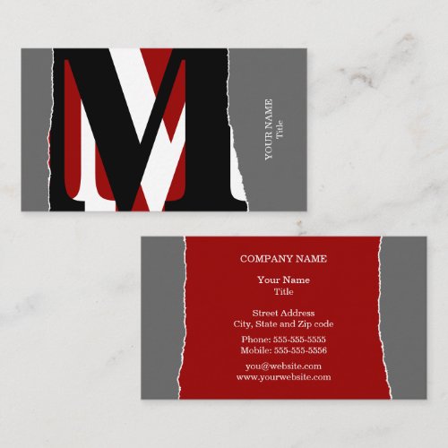 Modern Abstract Monogram Business/Networking Card Business Cards