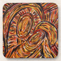 Modern Abstract Mother And Child Drink Coaster