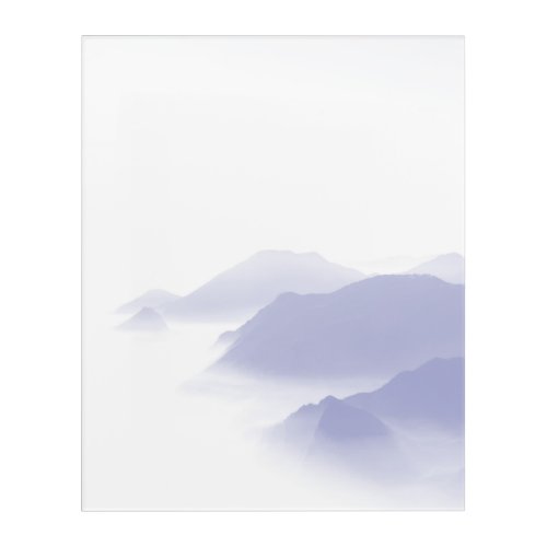 Modern Abstract Mountains Landscape Periwinkle Acrylic Print