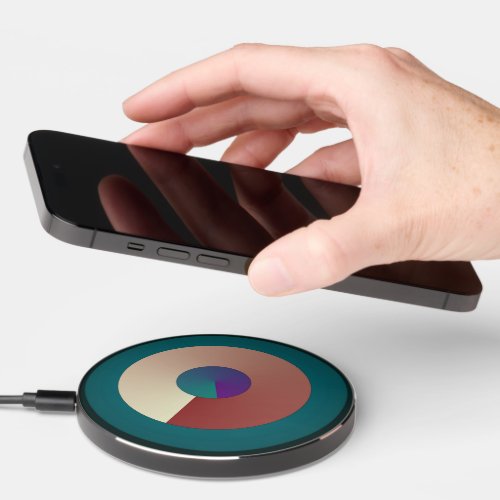 Modern Abstract Multicoloured Wireless Charger