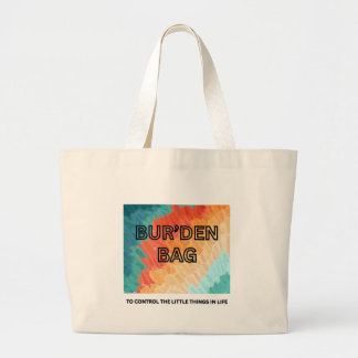 MODERN ABSTRACT NATURAL COTTON WOMEN'S BUR'DEN LARGE TOTE BAG