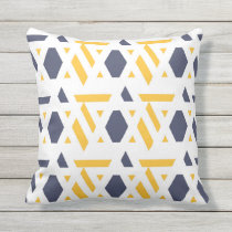 Navy blue and discount yellow outdoor pillows