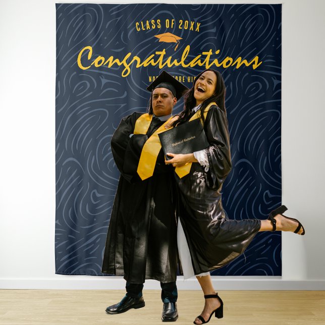 Modern Abstract Navy Pattern | Photo Backdrop (Creator Uploaded)