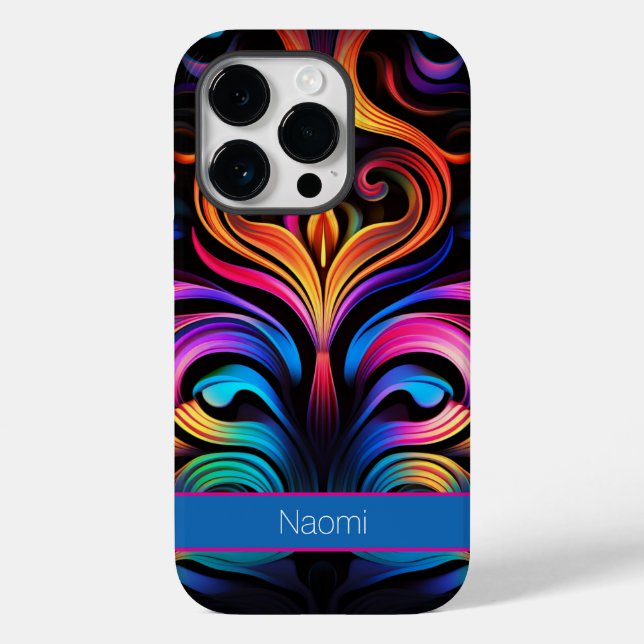 Modern Abstract Neon Colors Case-Mate iPhone Case (Back)