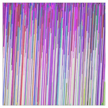 Modern Abstract Neon Pink Purple Stripes Fabric by pink_water at Zazzle