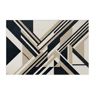 Modern Abstract Neutral 3D Layers Acrylic Print
