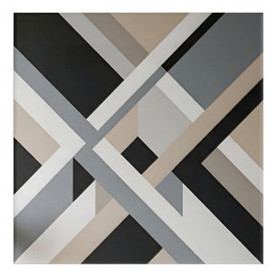 Modern Abstract Neutral 3D Layers Acrylic Print