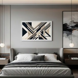 Modern Abstract Neutral 3D Layers Canvas Print