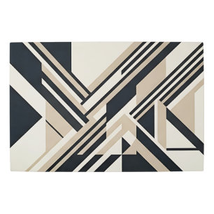 Modern Abstract Neutral 3D Layers Metal Print